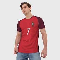 Футболка мужская Сборная Португалии: Роналду ЧМ-2018, цвет: 3D-принт — фото 2