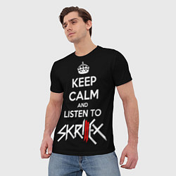 Футболка мужская Keep Calm & Skrillex, цвет: 3D-принт — фото 2