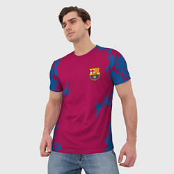 Футболка мужская FC Barcelona: Purple Original, цвет: 3D-принт — фото 2