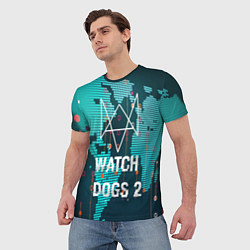 Футболка мужская Watch Dogs 2: Network Hack, цвет: 3D-принт — фото 2