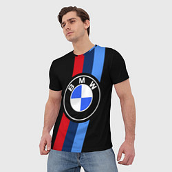 Футболка мужская BMW 2021 M SPORT БМВ М СПОРТ, цвет: 3D-принт — фото 2