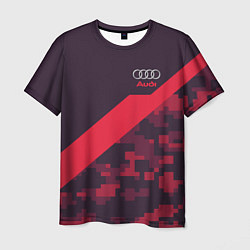 Футболка мужская Audi: Red Pixel, цвет: 3D-принт