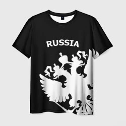 Футболка мужская Russia: Black Edition, цвет: 3D-принт