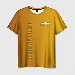 Футболка мужская Chevrolet желтый градиент, цвет: 3D-принт
