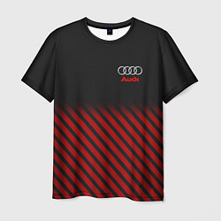 Футболка мужская Audi: Red Lines, цвет: 3D-принт