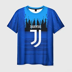 Футболка мужская FC Juventus: Blue Abstract, цвет: 3D-принт