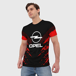 Футболка мужская Opel: Red Anger, цвет: 3D-принт — фото 2