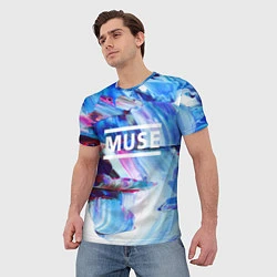 Футболка мужская MUSE: Blue Colours, цвет: 3D-принт — фото 2