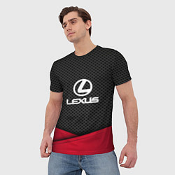 Футболка мужская Lexus: Grey Carbon, цвет: 3D-принт — фото 2