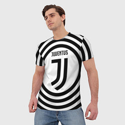 Футболка мужская FC Juventus Round, цвет: 3D-принт — фото 2