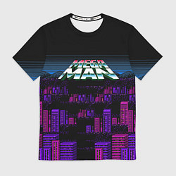 Футболка мужская Megaman city, цвет: 3D-принт