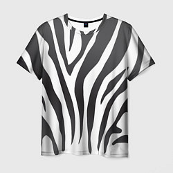 Футболка мужская Африканская зебра, цвет: 3D-принт