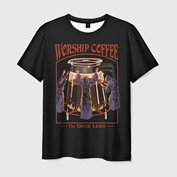 Футболка мужская Worship Coffee, цвет: 3D-принт