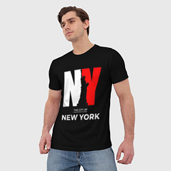 Футболка мужская New York City, цвет: 3D-принт — фото 2