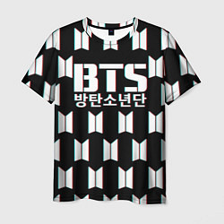 Футболка мужская BTS: Black Pattern, цвет: 3D-принт