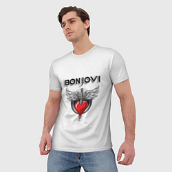 Футболка мужская Bon Jovi, цвет: 3D-принт — фото 2