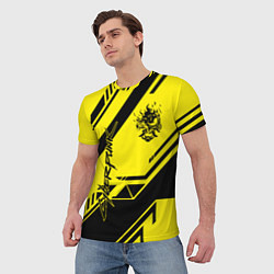 Футболка мужская Cyberpunk 2077: Yellow Samurai, цвет: 3D-принт — фото 2