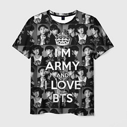 Футболка мужская I am army and I lover BTS, цвет: 3D-принт