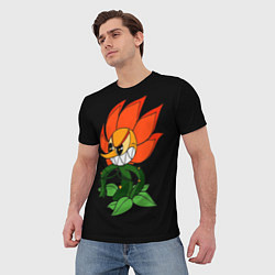 Футболка мужская Cuphead - Кэгни Гвоздика, цвет: 3D-принт — фото 2