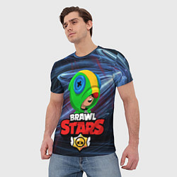 Футболка мужская Brawl Stars - Leon, цвет: 3D-принт — фото 2