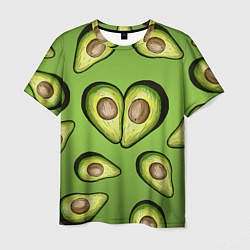 Футболка мужская Люблю авокадо, цвет: 3D-принт