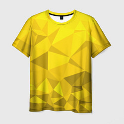 Футболка мужская YELLOW ABSTRACT, цвет: 3D-принт