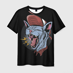 Футболка мужская Rock n Roll Cat, цвет: 3D-принт