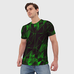 Футболка мужская GREEN STRIPES, цвет: 3D-принт — фото 2