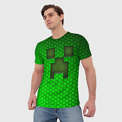 Футболка мужская Крипер из игры Minecraft, цвет: 3D-принт — фото 2