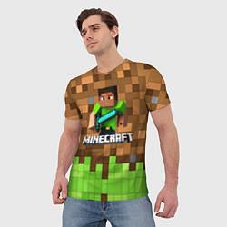 Футболка мужская Minecraft logo heroes, цвет: 3D-принт — фото 2