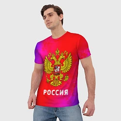 Футболка мужская РОССИЯ RUSSIA, цвет: 3D-принт — фото 2