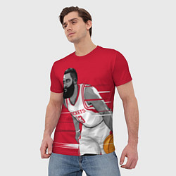 Футболка мужская James Harden Houston Rockets, цвет: 3D-принт — фото 2