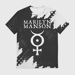 Футболка мужская MARILYN MANSON М МЭНСОН, цвет: 3D-принт