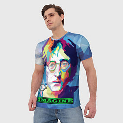 Футболка мужская Джон Леннон Imagine, цвет: 3D-принт — фото 2