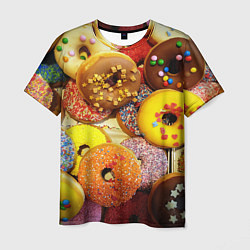 Футболка мужская Сладкие пончики, цвет: 3D-принт