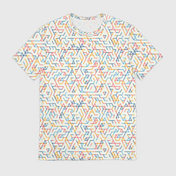 Футболка мужская Узор из треугольников, цвет: 3D-принт