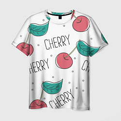 Футболка мужская Вишенки Cherry, цвет: 3D-принт