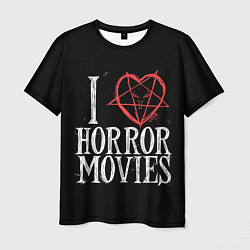 Футболка мужская I Love Horror Movies, цвет: 3D-принт