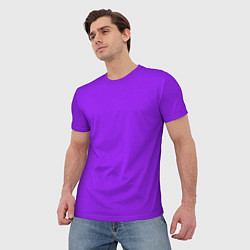 Футболка мужская Фиолетовый, цвет: 3D-принт — фото 2
