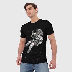 Футболка мужская Скелет Космонавт, цвет: 3D-принт — фото 2