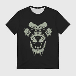 Футболка мужская Сердитый лев, цвет: 3D-принт