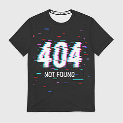 Футболка мужская Глитч 404, цвет: 3D-принт