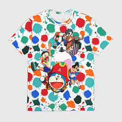 Футболка мужская Дораэмон и компания, цвет: 3D-принт
