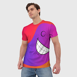 Футболка мужская Градиент призрак, цвет: 3D-принт — фото 2