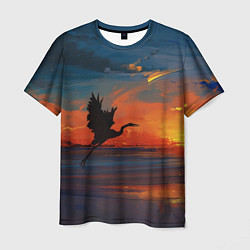 Футболка мужская Прибрежный закат, цвет: 3D-принт