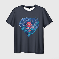 Футболка мужская Ocean heart Totoro, цвет: 3D-принт