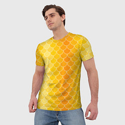 Футболка мужская Желтая чешуя, цвет: 3D-принт — фото 2