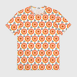 Футболка мужская Поп арт, мишень, диски дождь, цвет: 3D-принт