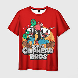 Футболка мужская Super Cuphead Bros, цвет: 3D-принт