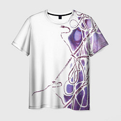 Футболка мужская Фиолетовые нити, цвет: 3D-принт